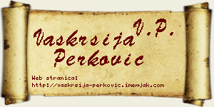 Vaskrsija Perković vizit kartica